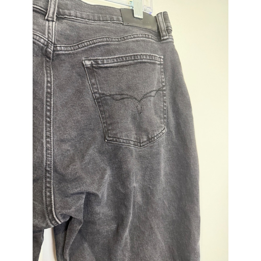 Lauren Ralph Lauren Black Womens Jeans 12 Straight‎ Grunge Denim High Rise Edgy - Picture 7 of 14